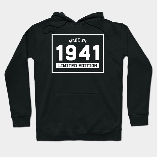 80th Birthday Gift - Made in 1941 Limited Edition Hoodie by Elsie Bee Designs